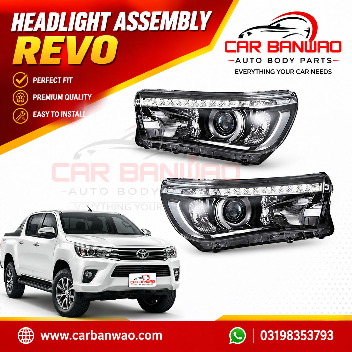 Headlight Assembly Toyota Revo